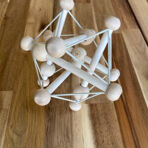 The Manhattan Toy Company Wood Skwish Natural Wooden Baby Toy EUC